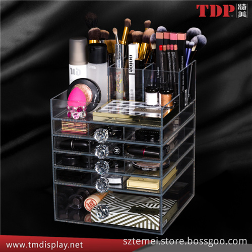 customized luxury clear acrylic makeup organizer divisoria acrylic makeup